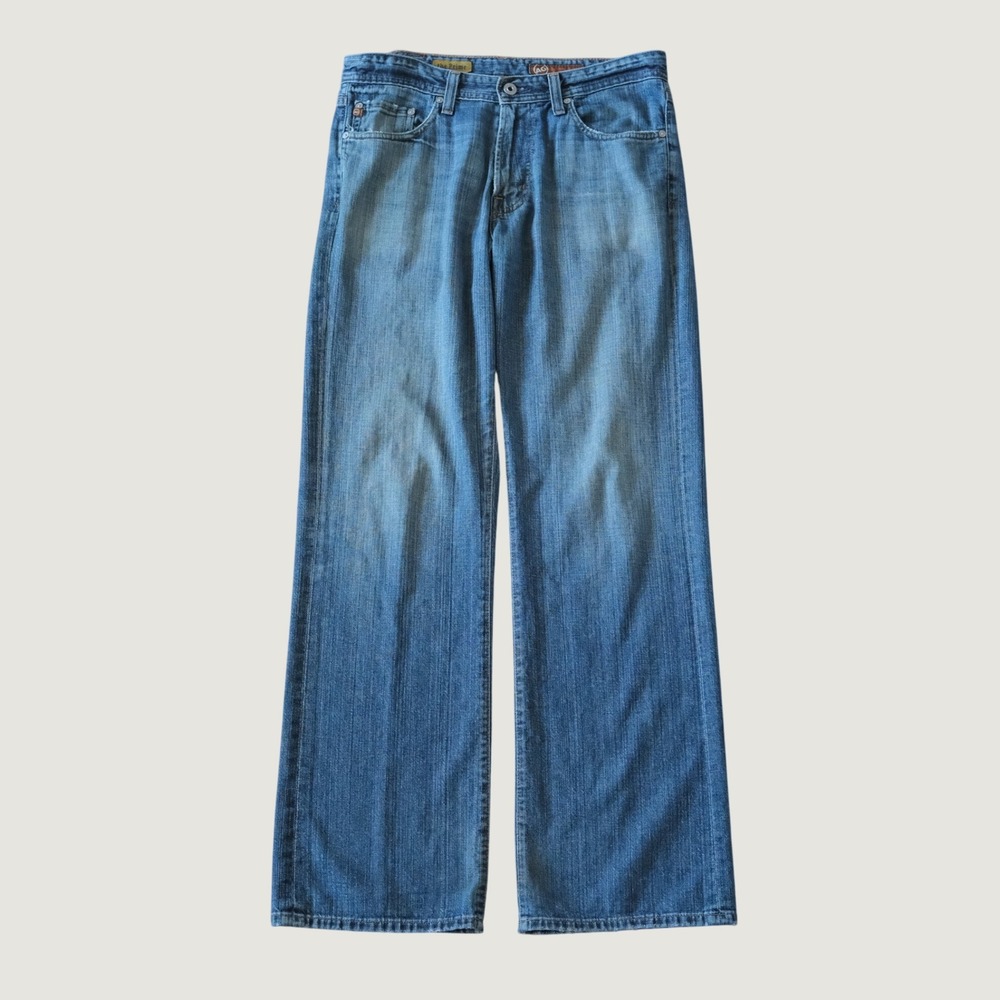 AG Adriano Goldschmied The‎ Prime Mens Blue Light Wash Straight Jeans 32x32